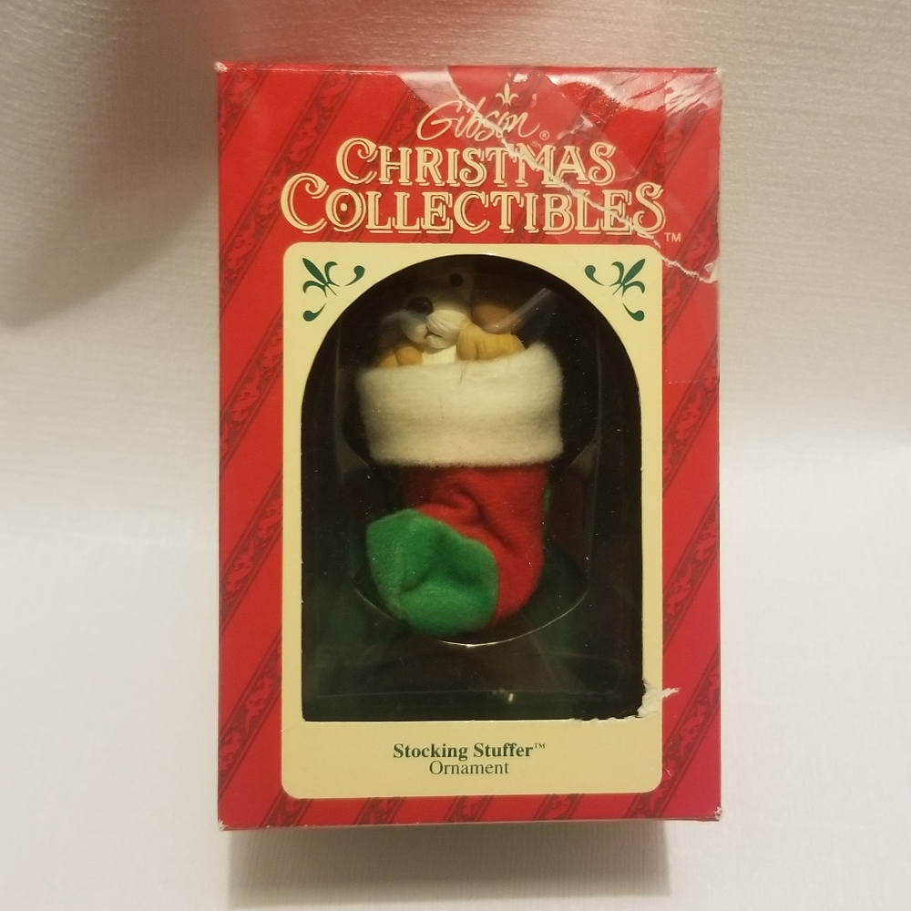 1993 EUC puppy stocking ornament w GUC original box - Picture 2 of 7
